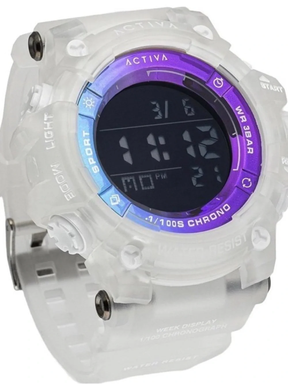 Activa Summit X Invicta Men's Digital Watch - 50mm, White (ACW8046-001)